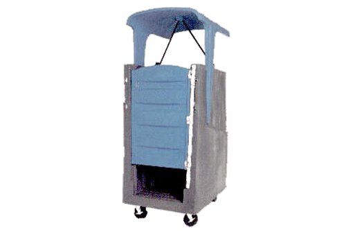 portable restroom equipped with rollers
