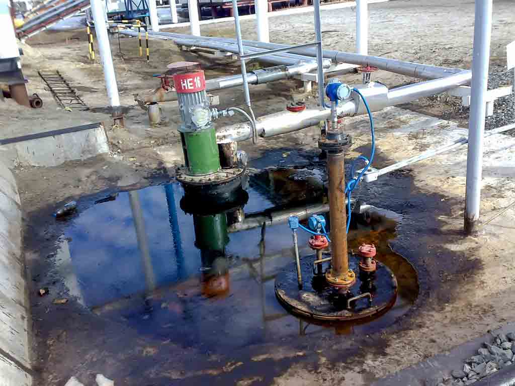 pumping waste water.