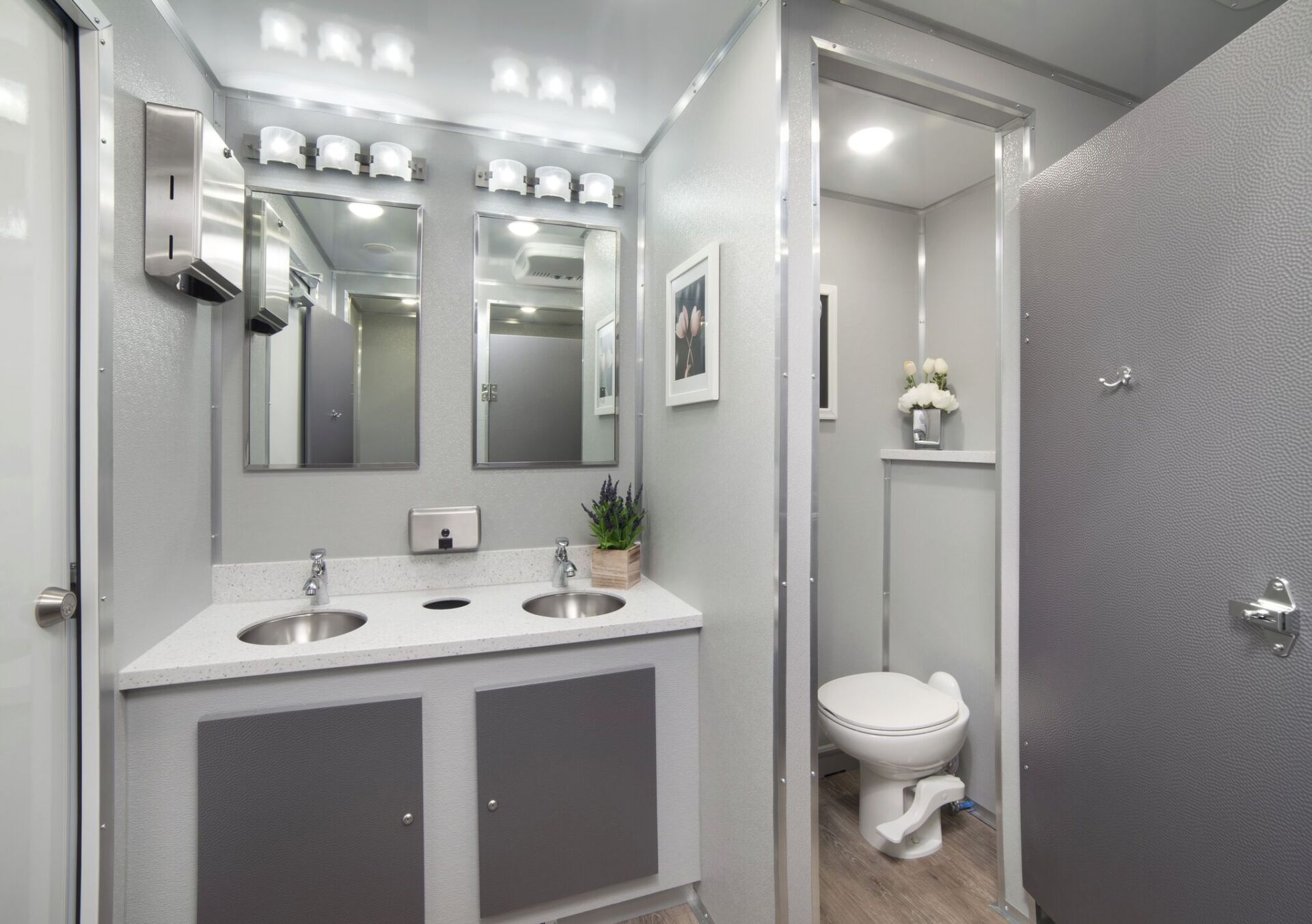 Commercial Class Restroom with Two Sink — North Jackson, MS — Gotta Go Site Service Rentals