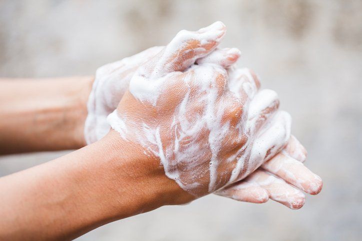 Man Washing Hands — North Jackson, MS — Gotta Go Site Service Rentals