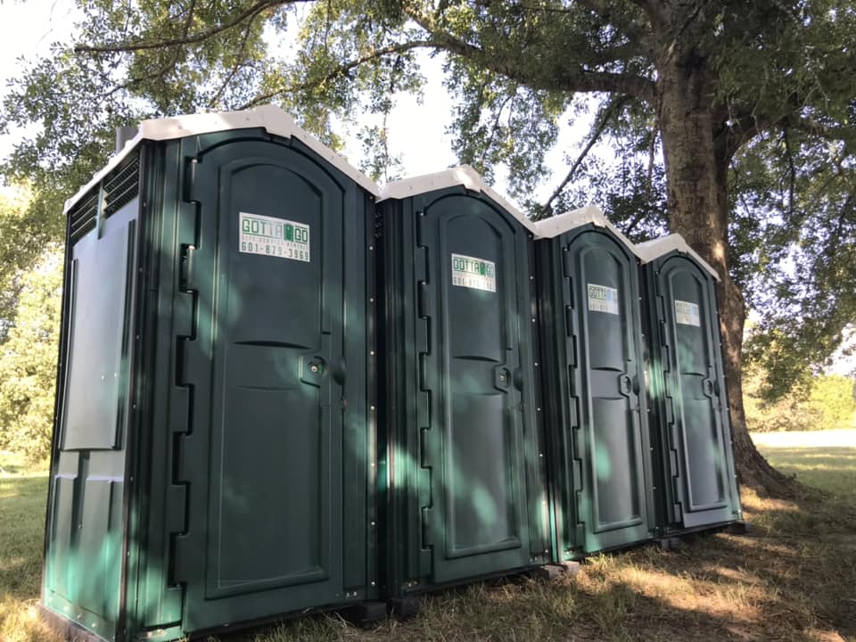 Portable toilet rentals at an event in Memphis, TN