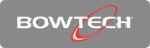 BOWTECH logo in white with red swoosh on a gray background