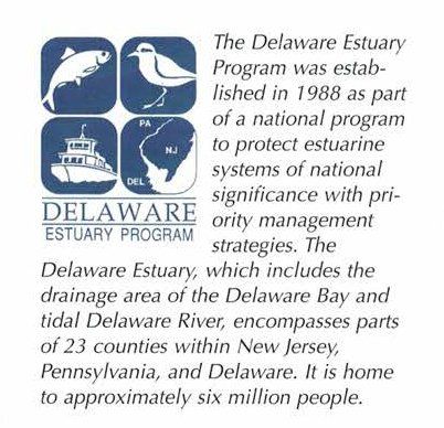 Logo and description of the Delaware Estuary Program established in 1988.