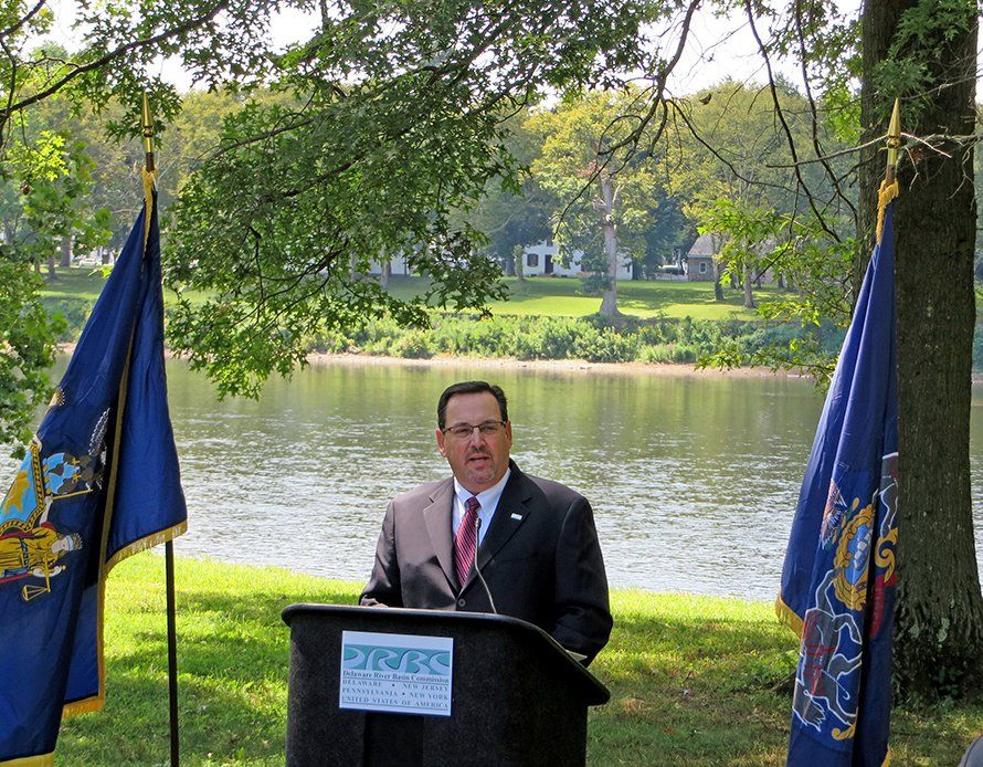 Steven J. Tambini takes the oath of office as the Commission's fourth executive director.