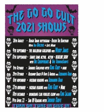 A poster for the go go cult 2021 shows