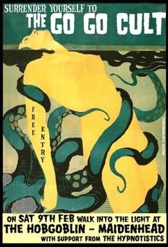 A poster that says surrender yourself to the go go cult