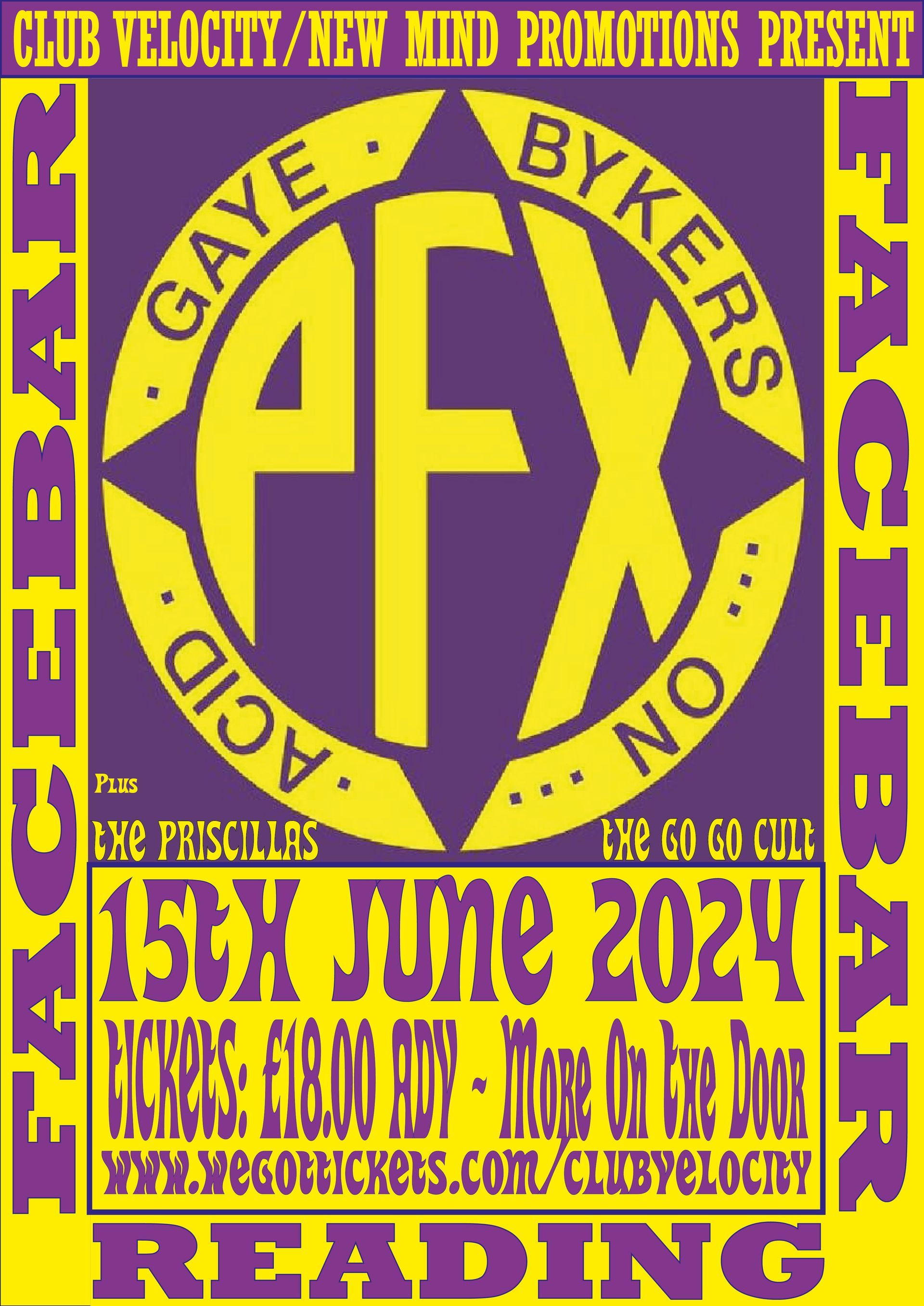 A yellow poster advertising a reading on june 15th