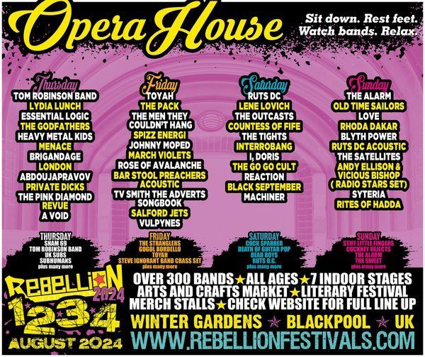 A poster for the opera house rebellion festival