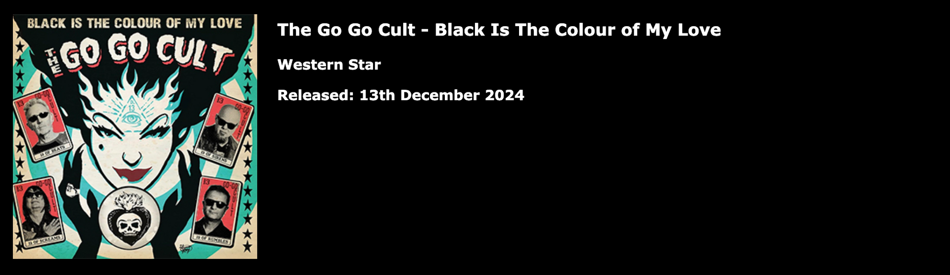 The go go cult black in the colour of my love album cover
