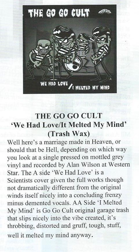 A magazine article about the go go cult trash wax