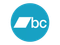 The bc logo is in a blue circle on a white background