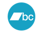 The bc logo is in a blue circle on a white background