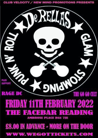 A poster for a punk rock band with a skull and crossbones on it.
