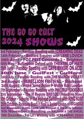 A poster for the go go cult 2024 shows