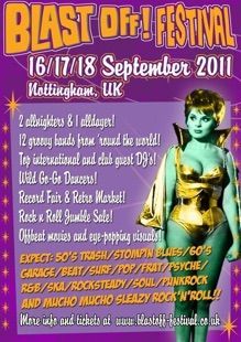 A poster for the blast off festival in september 2011