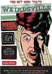 A cartoon of a woman with skeleton hands on her face.