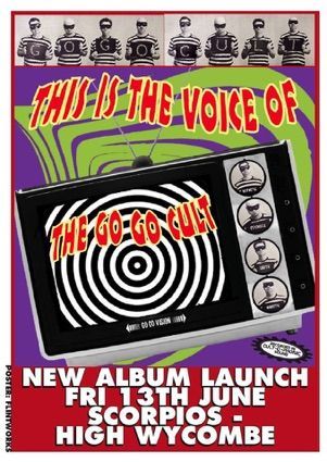 A poster for the go-go cult new album launch