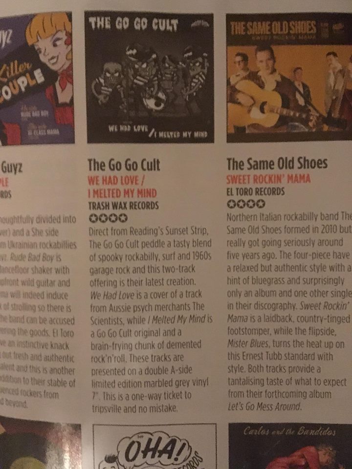 A magazine article about the go go cult and the same old shoes