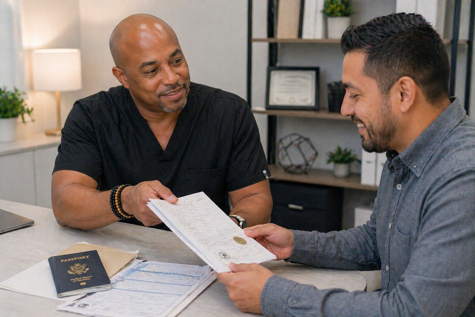 Completed apostille documents are ready for international use