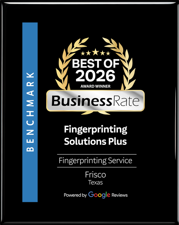 #1 fingerprinting service in Frisco, TX, award Fingerprinting Solutions Plus