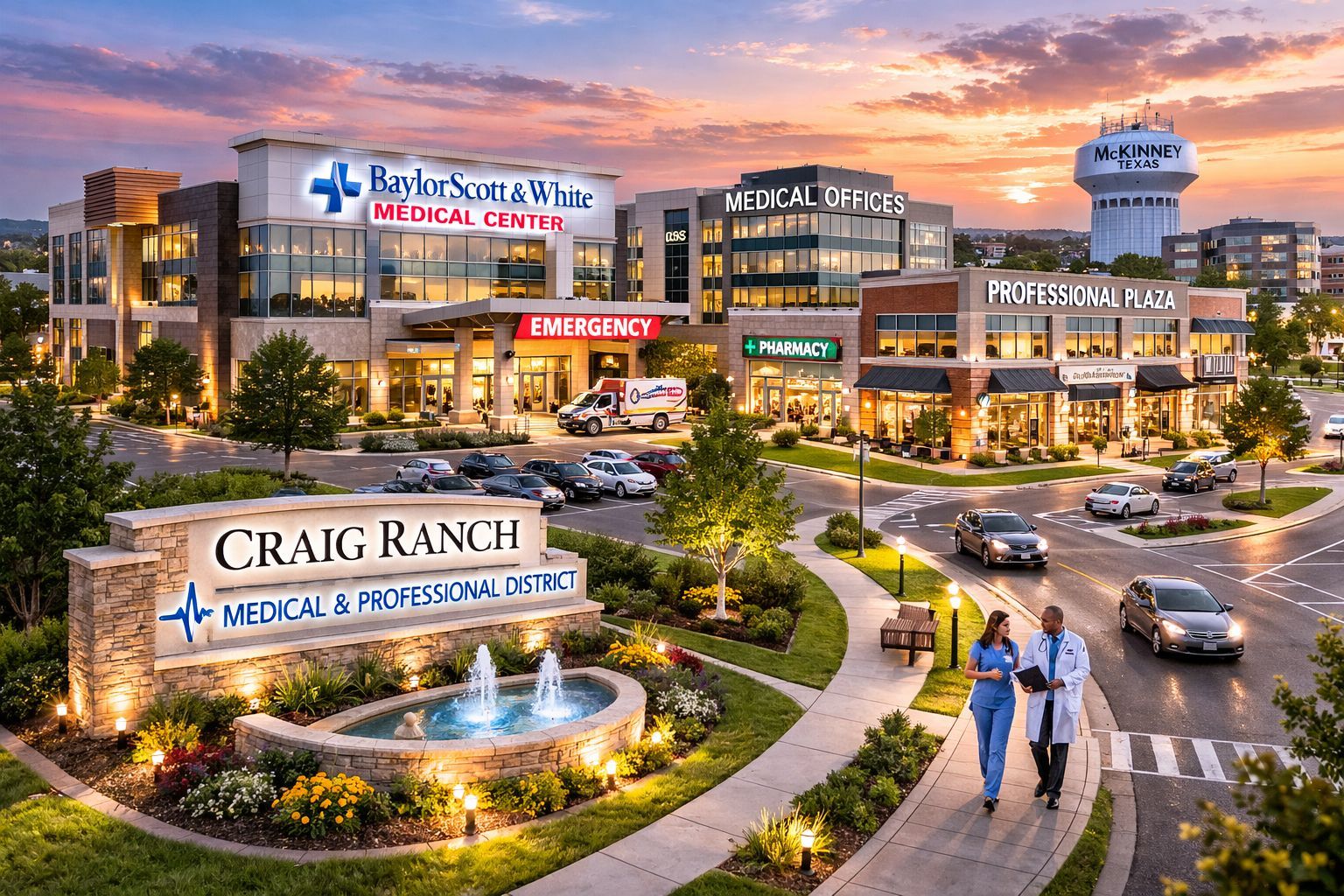 Craig Ranch McKinney medical district with offices and healthcare facilities
