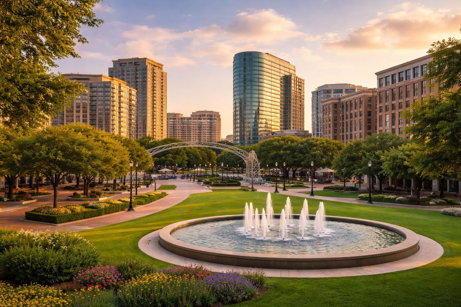 Fingerprinting services near Addison, Texas, business district, representing the local service area