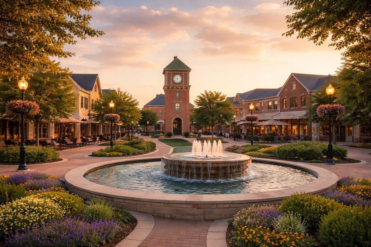 Fingerprinting services near Prosper, Texas, town center, representing the local service area