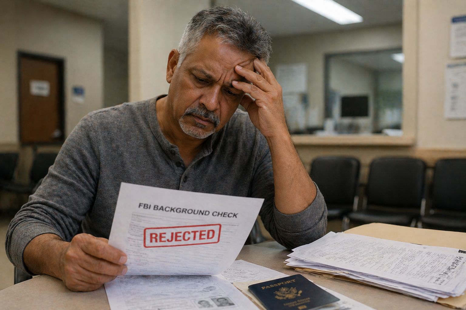 Client frustrated after FBI background check rejection at another provider