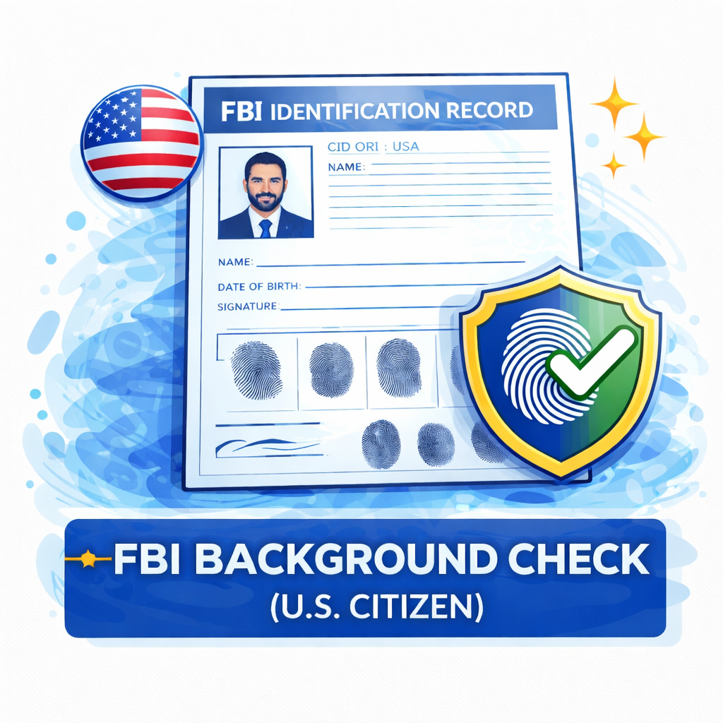 FBI background check for US citizens with fingerprinting services in Frisco Texas and DFW