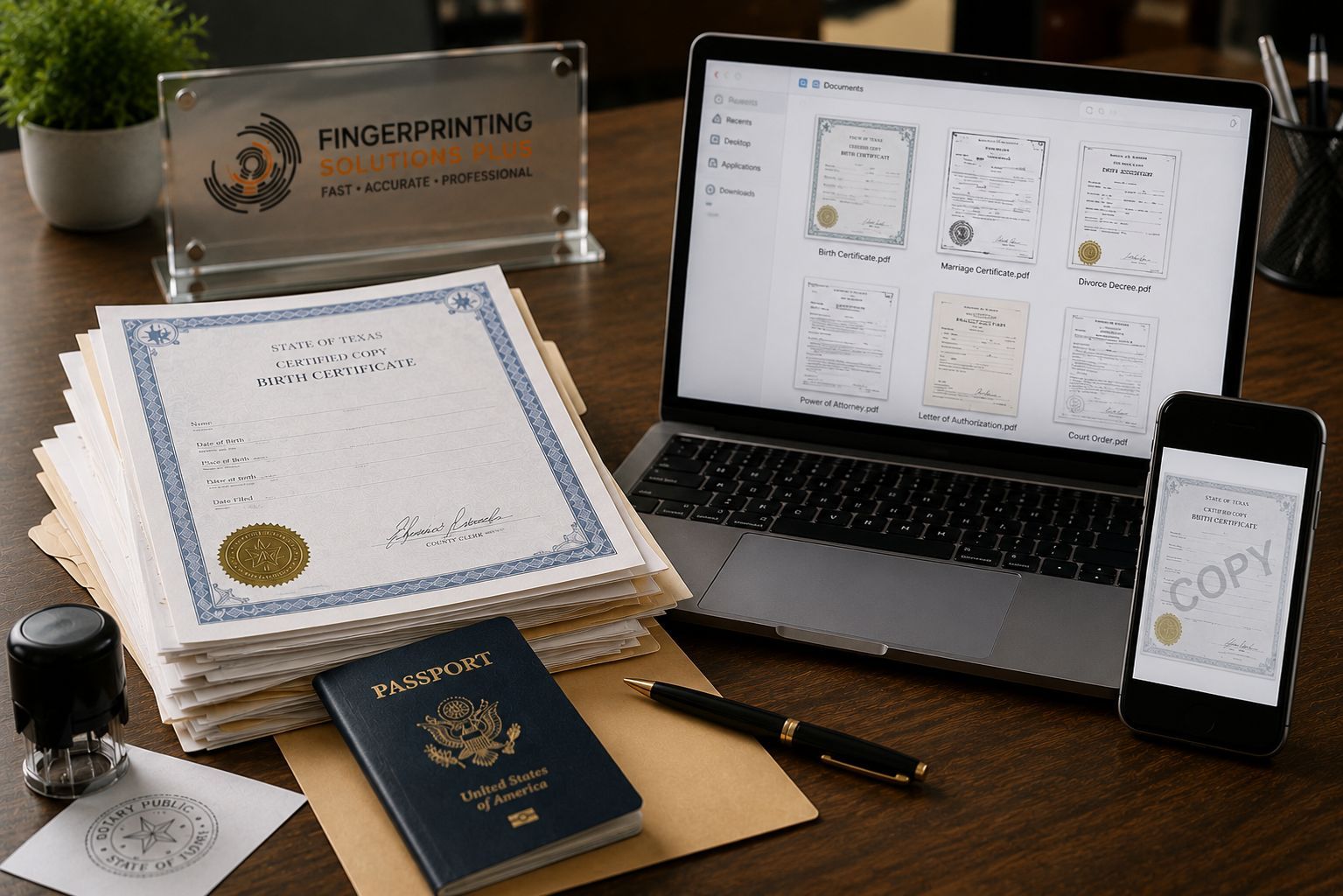 Original physical documents compared to digital copies for apostille processing