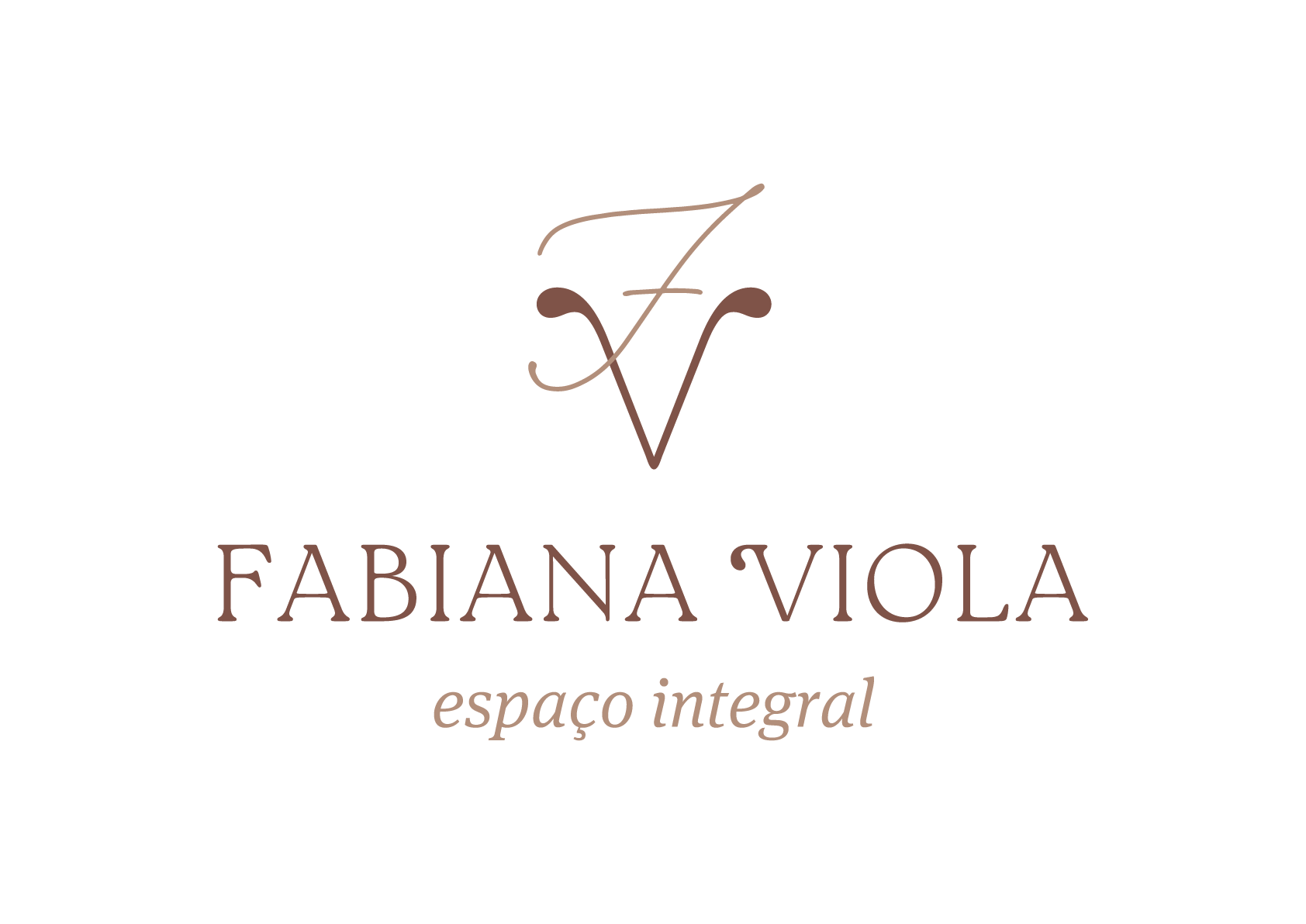 Logotipo da Fabiana Viola com iniciais estilizadas 