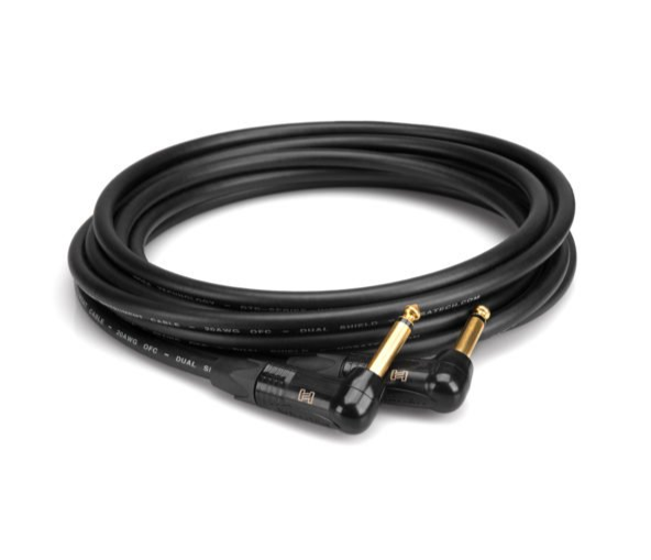 Hosa Technology Right-angle to Same Guitar Cable, Top City Music. Topeka