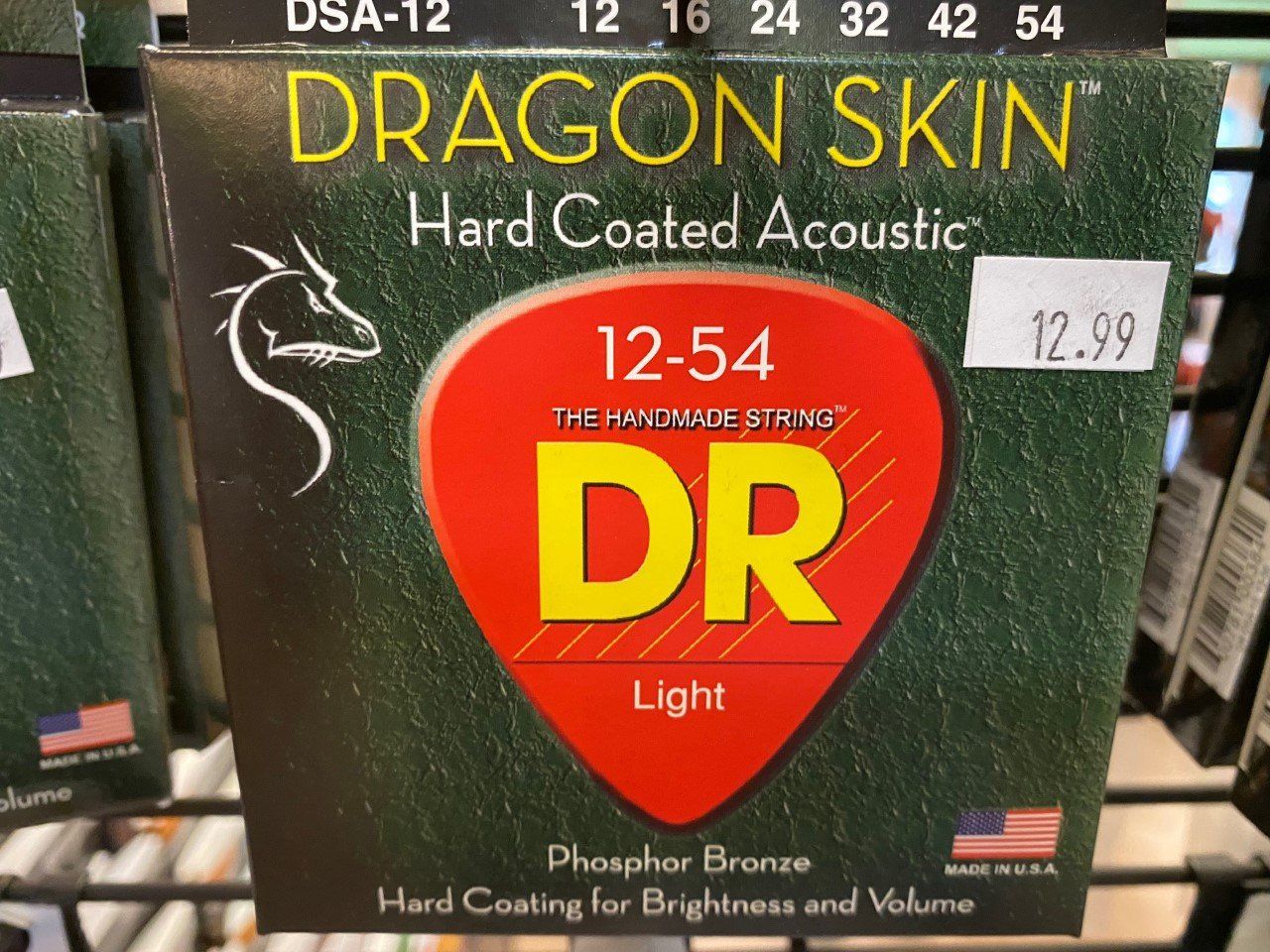 DR Dragon Skin Phosphor Bronze Acoustic Guitar Strongs