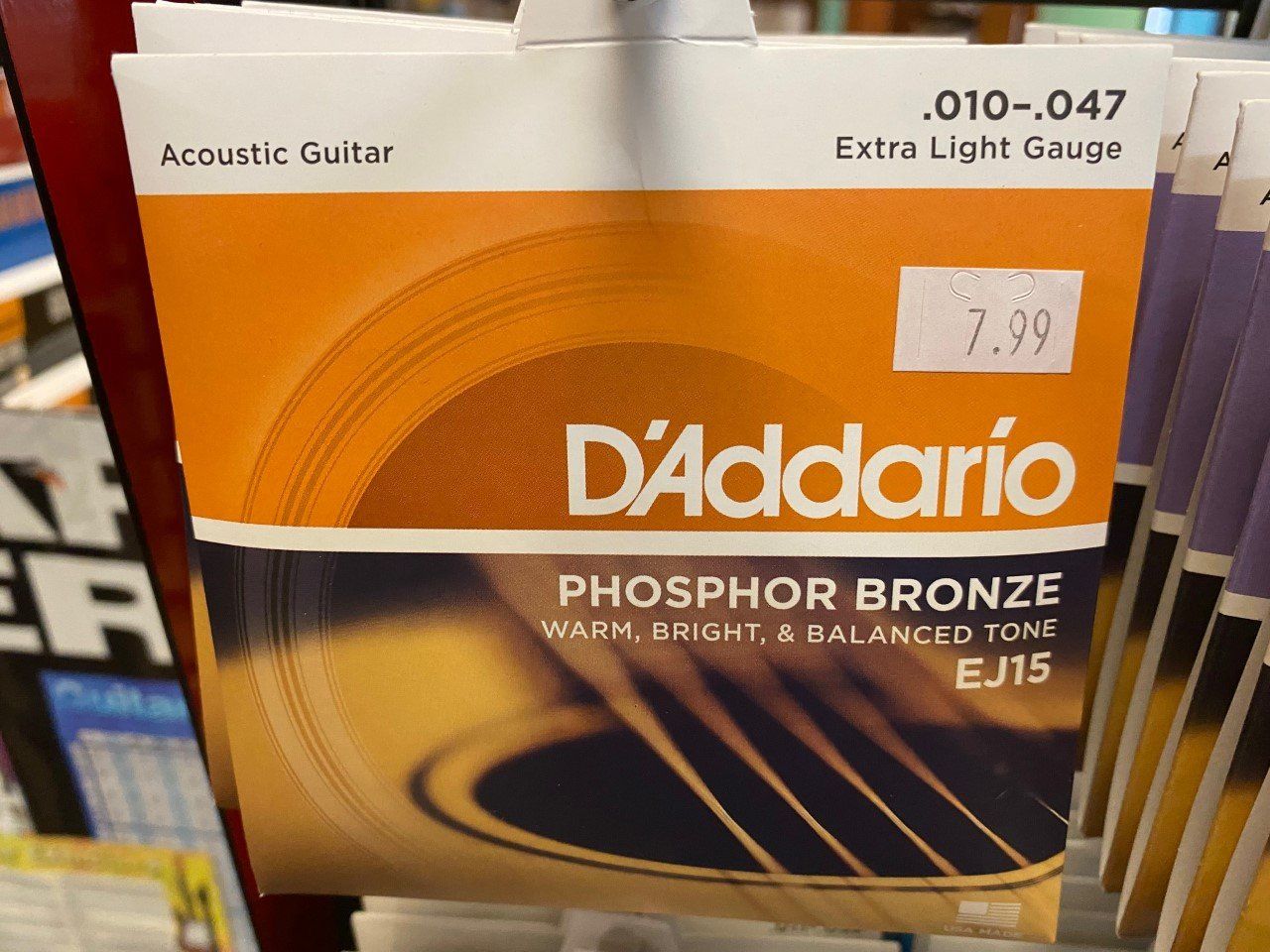D'Addario Phosphor Bronze Acoustic Guitar Strings