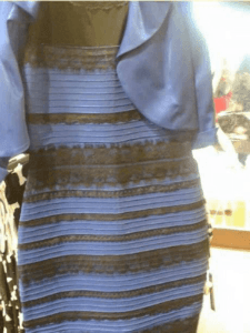 Gold and White or Black and Blue Dress