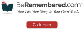 A website called beremembered.com has a button that says click here