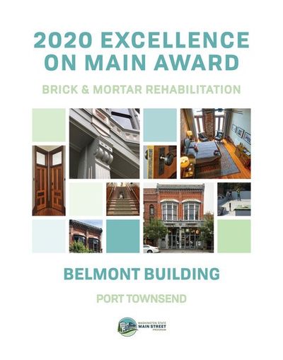 2020 Excellence on Main Award Brick & Mortar Rehabilitation - The Belmont Building, Port Townsend