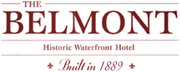 A logo for the belmont historic waterfront hotel