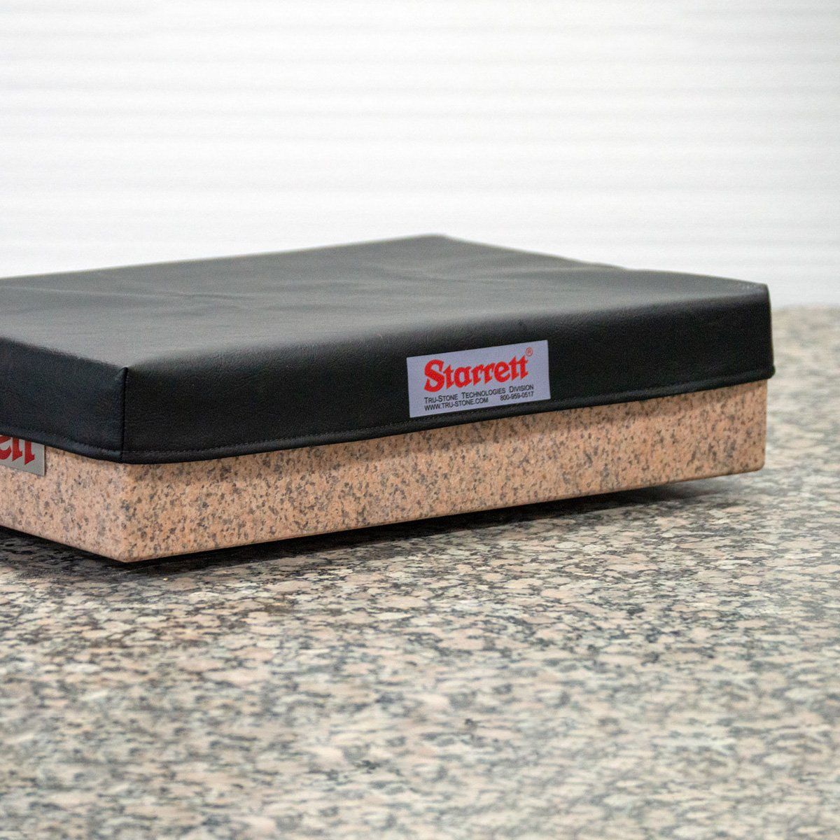 Black fabric surface plate cover with Starrett logo