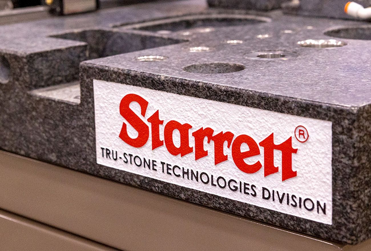 Black granite with Starrett logo engraved on side