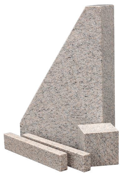 An assortment of standard granite product accessories