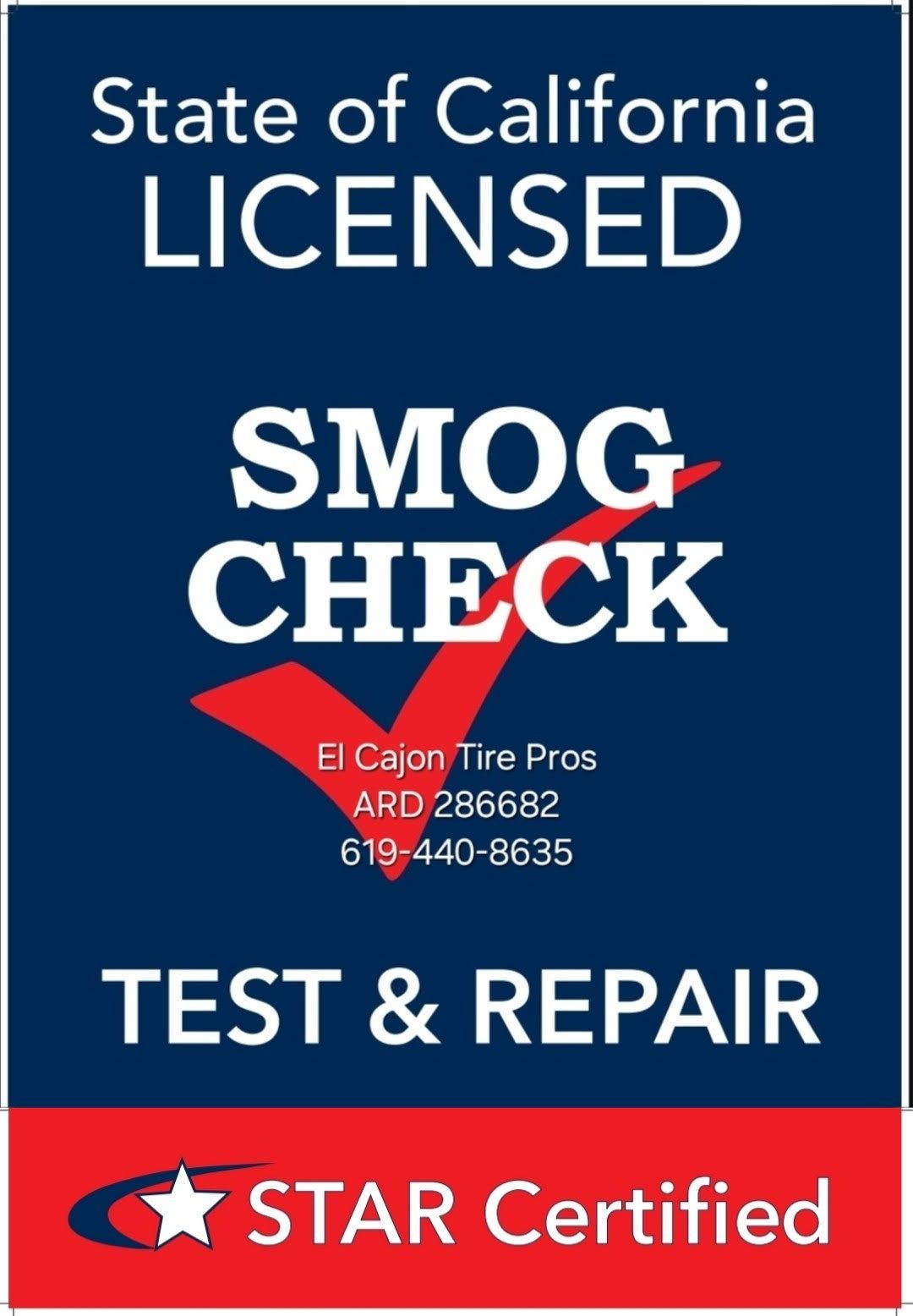 Smog Check | El Cajon Tire Pros