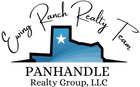 Logo for Ewing Ranch Realty Team, featuring a Texas Panhandle outline with a star, script text.