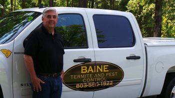 Business Owner Behind the Pickup Truck — Irmo, SC — Baine Termite and Pest Control
