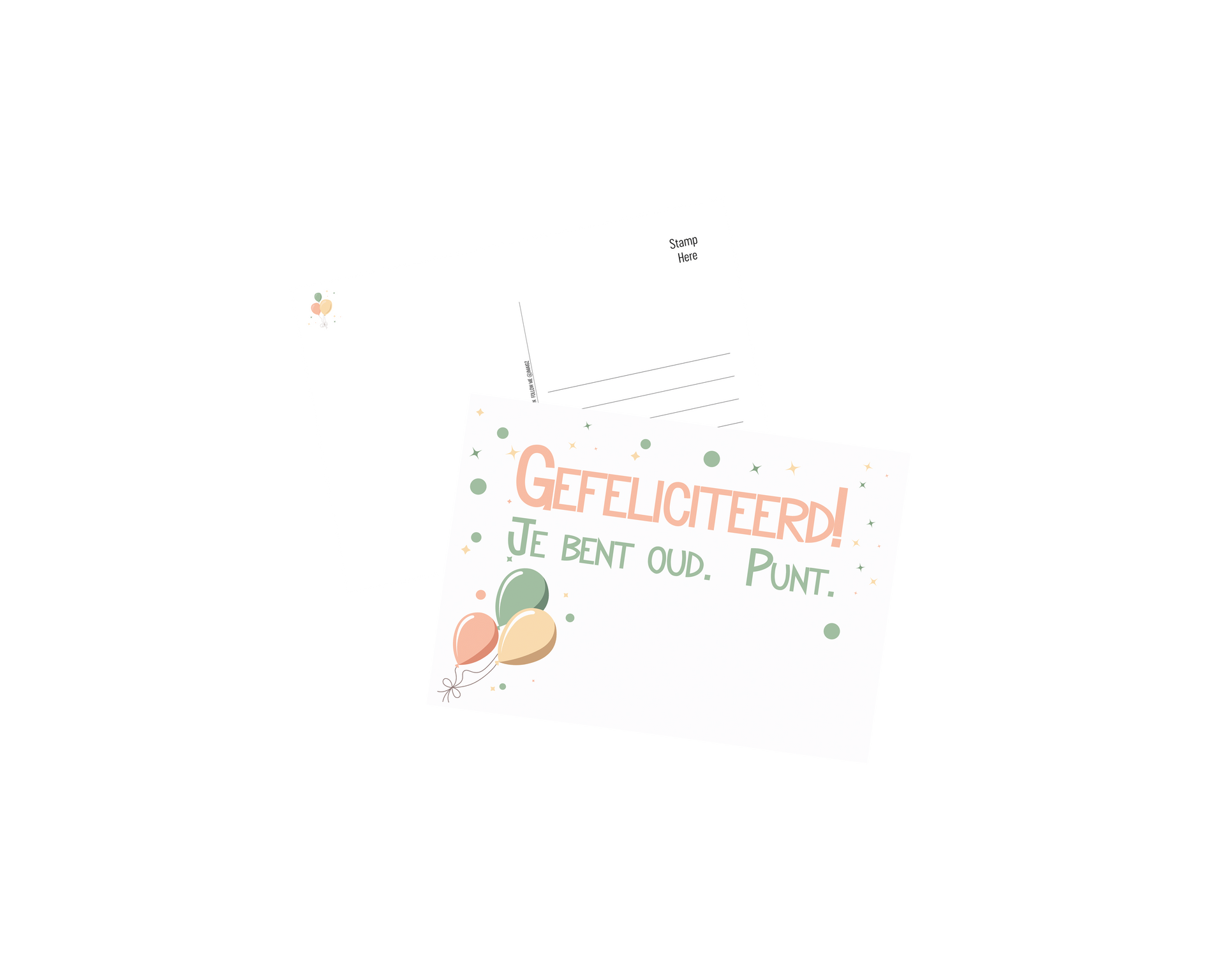 Voorbeeldkaart met tekst.