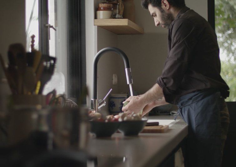 Man Washing Foods