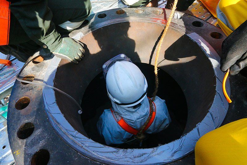 worker in confined space
