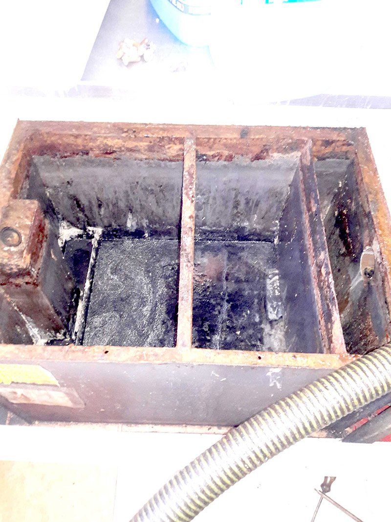 empty grease trap