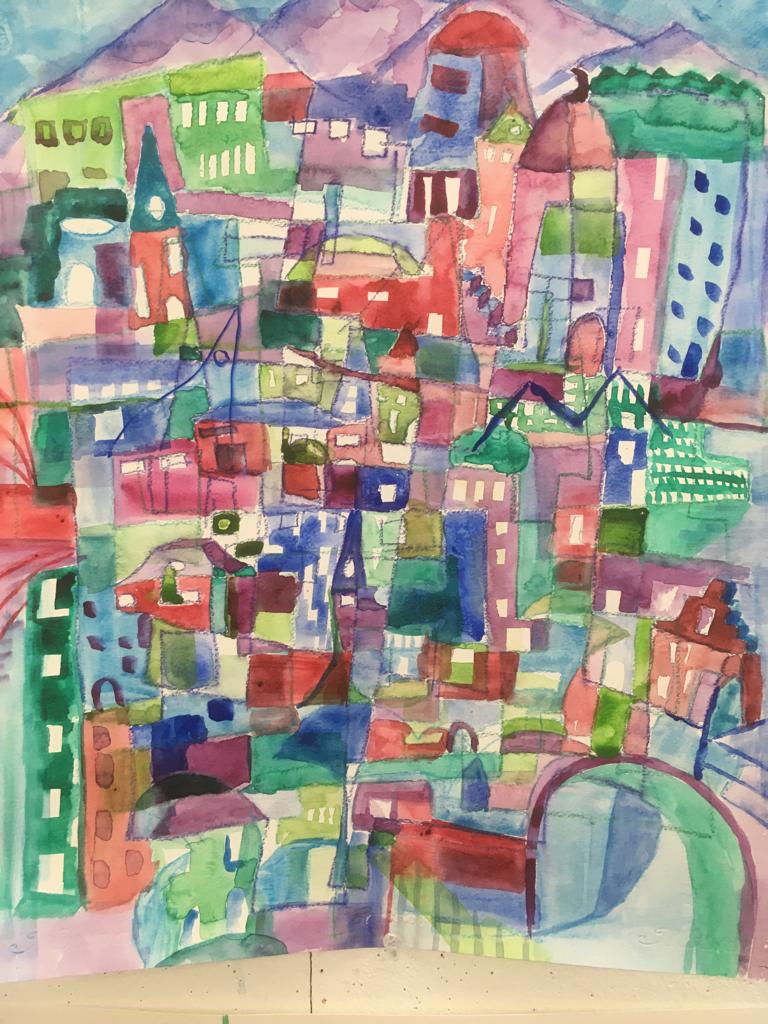 Sprookjesstad 2 - 40x50 cm