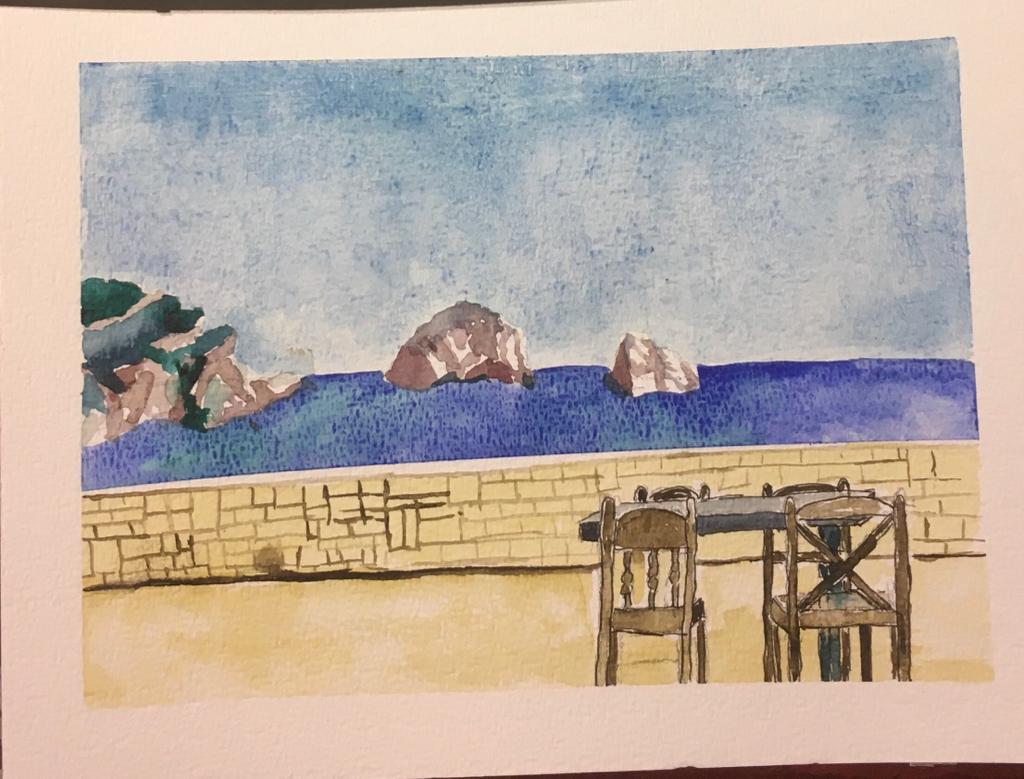 Terras Griekenland - 32x24 cm